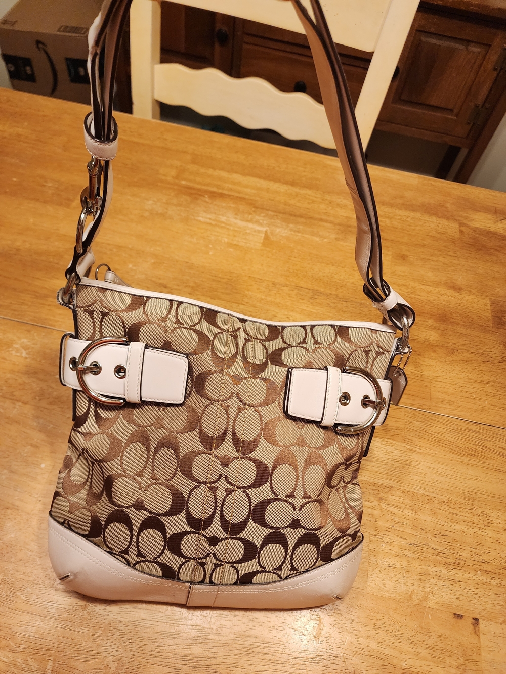 vintage 2005 Coach Soho Signature Buckle Duffel Shoulder Bag